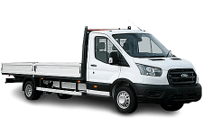 Car Hire Bury - White Ford Transit Dropside Van - Van hire Bury