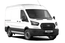 Car Hire Bury - White Ford Transit SWB - Van hire Bury